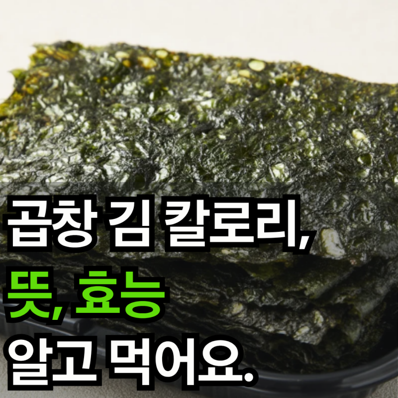 곱창 김 칼로리, 뜻, 효능 알아봐요