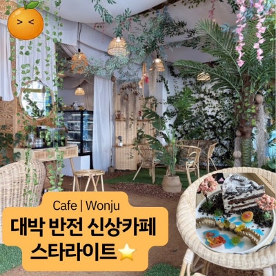 원주 명륜동 신상카페 스타라이트 | 디저트에 홀딱 반하고 온 방문후기