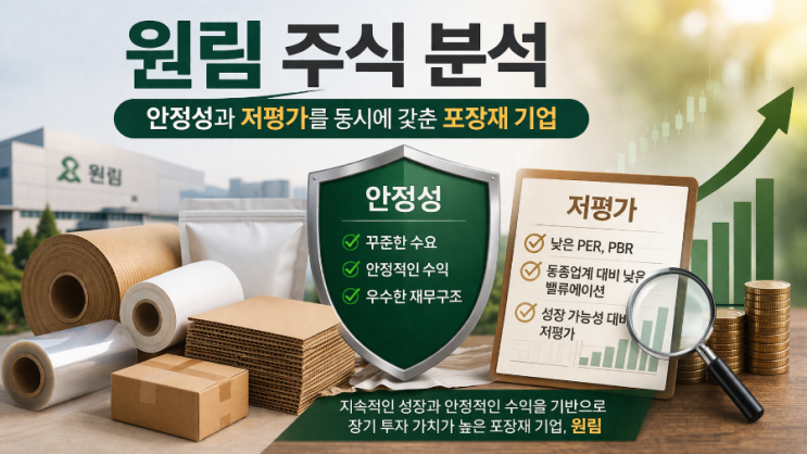  원림 주식 분석, 안정성과 저평가를 동시에 갖춘 포장재 기업