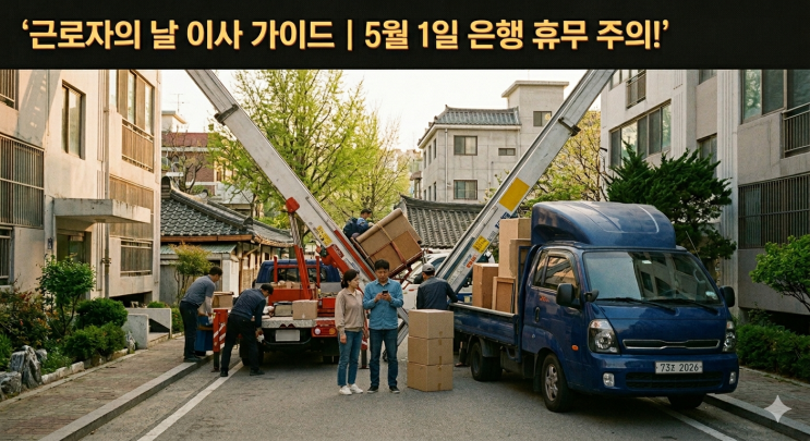 5월 1일 근로자의 날 이사 총정리 | 은행 문 닫나요? | 이사 비용 및 예약 팁