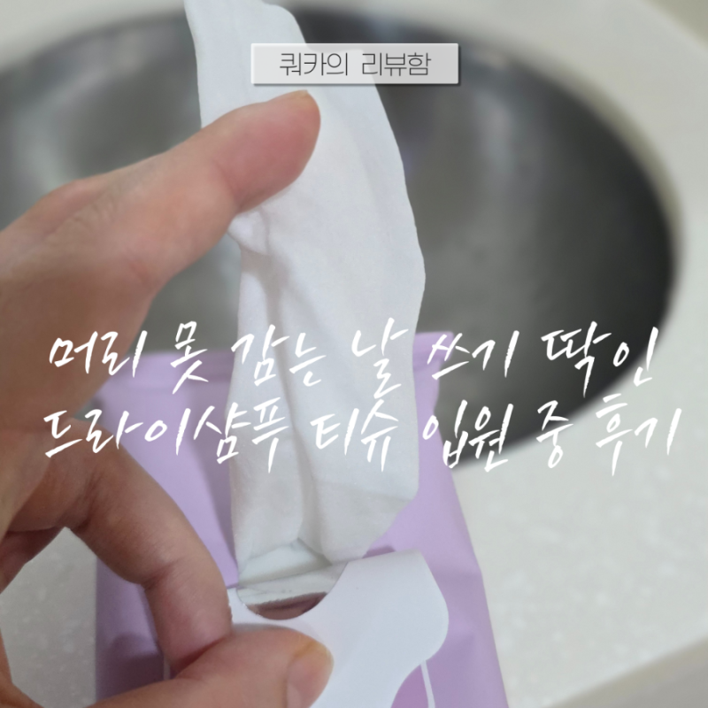 머리 못 감는 날 쓰기 딱인 드라이샴푸 티슈 입원 중 후기