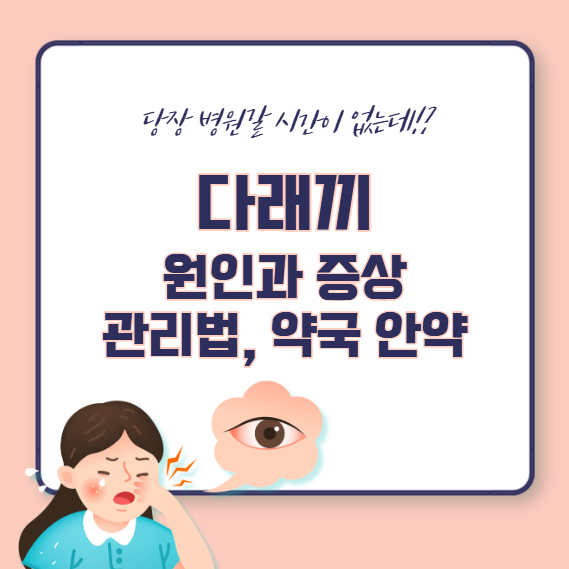 눈 다래끼 원인과 관리, 약국에서 구매 가능한 안약 추천