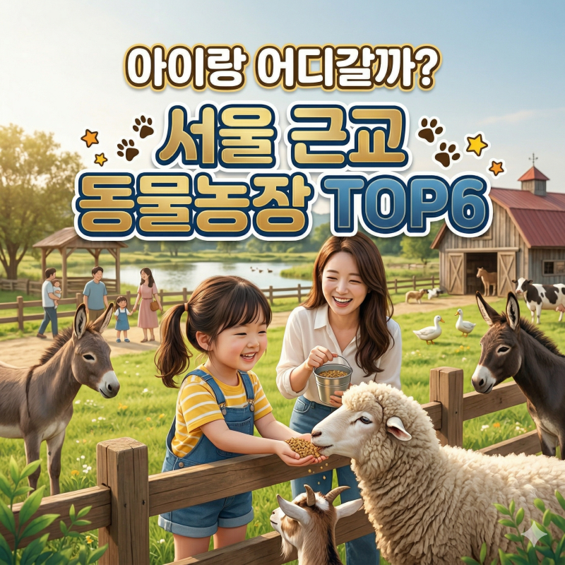 서울 근교 아이랑 동물농장체험 추천 TOP6, 가볼만한곳 총정리