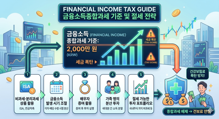 금융소득종합과세 기준 및 피하는 법 5가지 건강보험료 폭탄 막는 절세 전략