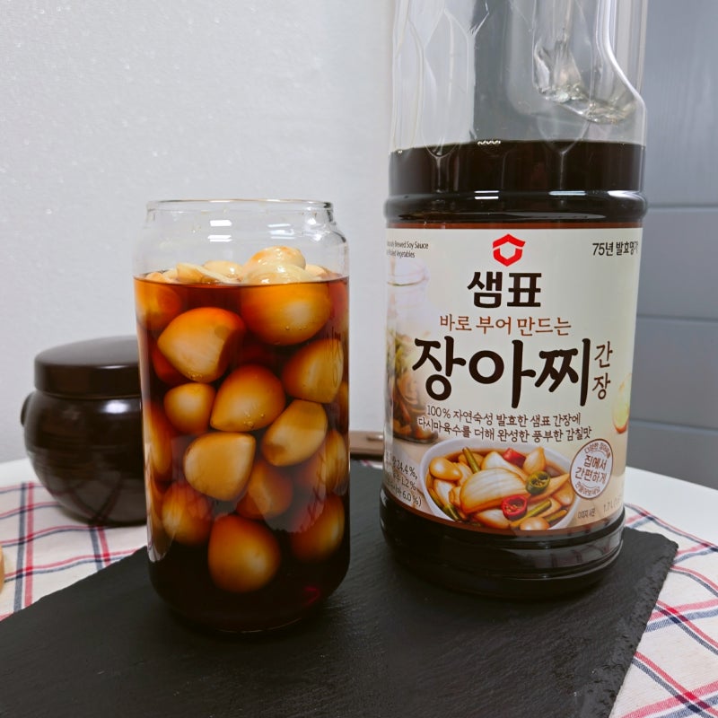 마늘장아찌 숙성하기 샘표 장아찌간장으로 장아찌 만들기 요리 레시피