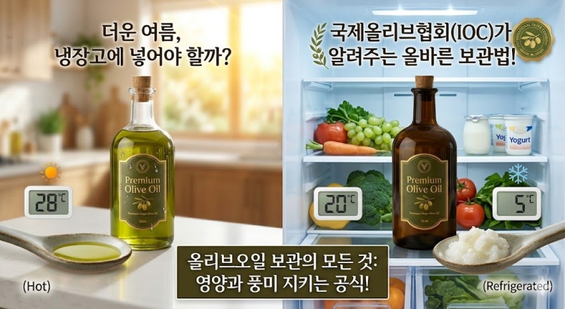올리브오일 냉장보관 해도 될까? 여름철 산패 막는 황금 보관법