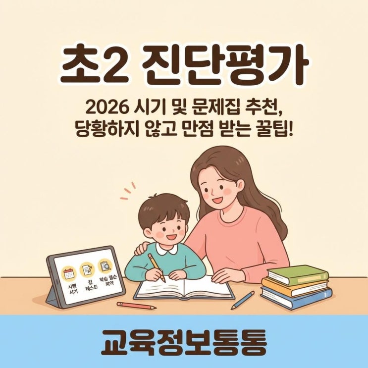  2026년 초2 진단평가 시행 시기 및 문제집 추천! 당황하지 않고 만점 받는 홈스쿨링 꿀팁