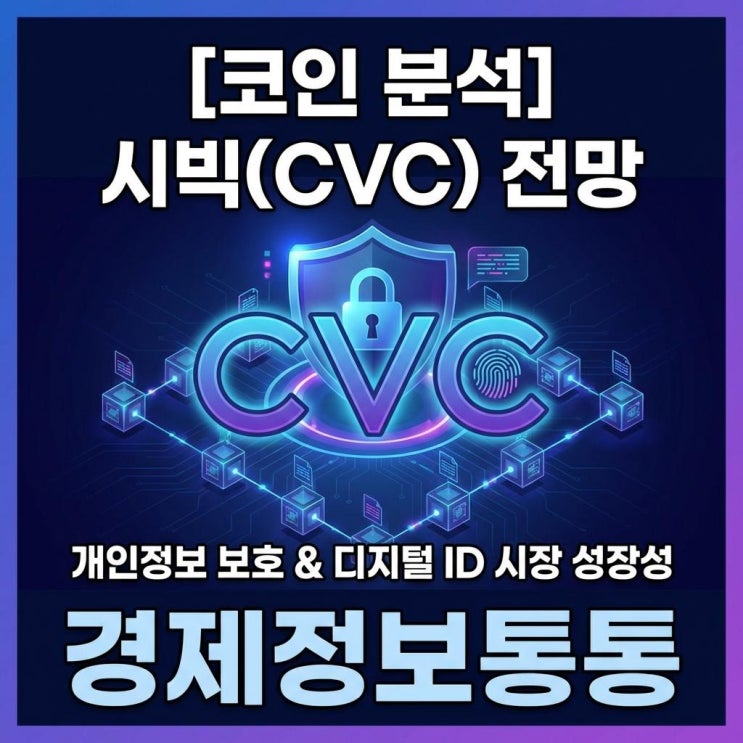  [코인 분석] 시빅코인(CVC) 전망: 블록체인 디지털 ID와 개인정보 보호 시장의 핵심 타겟