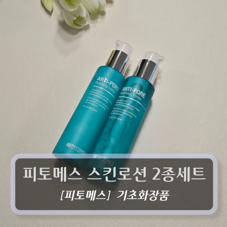  피토메스 안티포어 리파이닝 스킨 로션 2종세트 후기 - 미백 피부톤 케어