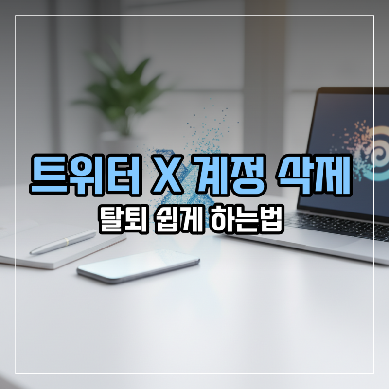 트위터 X 계정 삭제 탈퇴 쉽게 하는법