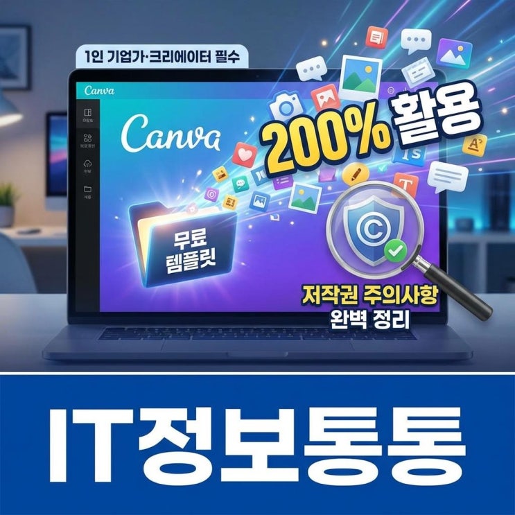  1인 기업가를 위한 캔바사용법 : 무료 템플릿 200% 활용 및 저작권 주의사항 완벽 가이드