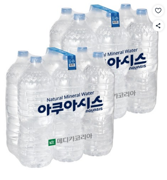 아쿠아시스 무라벨 생수 2L 12개 후기 분석