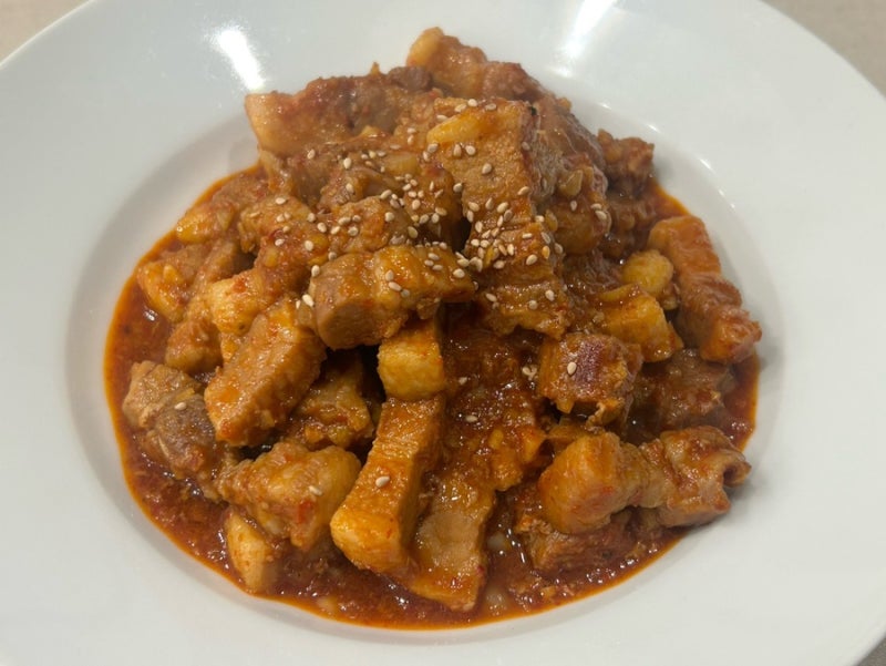 대구 갈비 레시피 삼겹살로 마늘 폭탄 매운 갈비찜 만들기