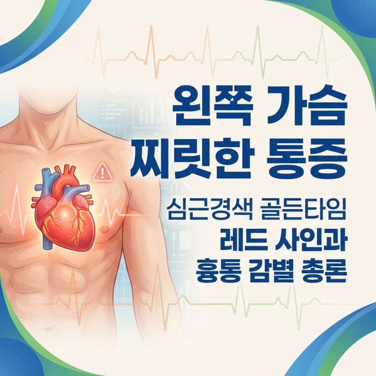  왼쪽 가슴 찌릿한 통증, 심근경색 협심증 초기증상 감별 및 원인 모를 흉통의 한의원 리모델링 치료