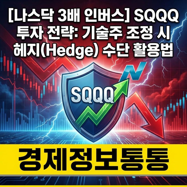  나스닥 3배 인버스 SQQQ주가 전망 및 기술주 하락장 헤지 투자 전략