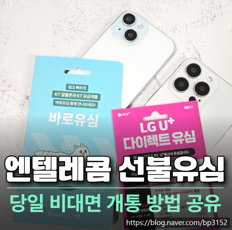  엔텔레콤 선불유심 당일 비대면 개통 방법 공유