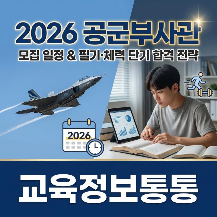  2026 공군부사관 모집 일정 완벽 분석 및 필기·체력 시험 단기 합격 전략 가이드