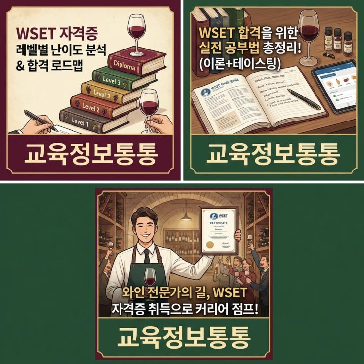  국제 와인 자격증 WSET 레벨별 난이도 완벽 분석 및 소믈리에 합격 공부법 총정리