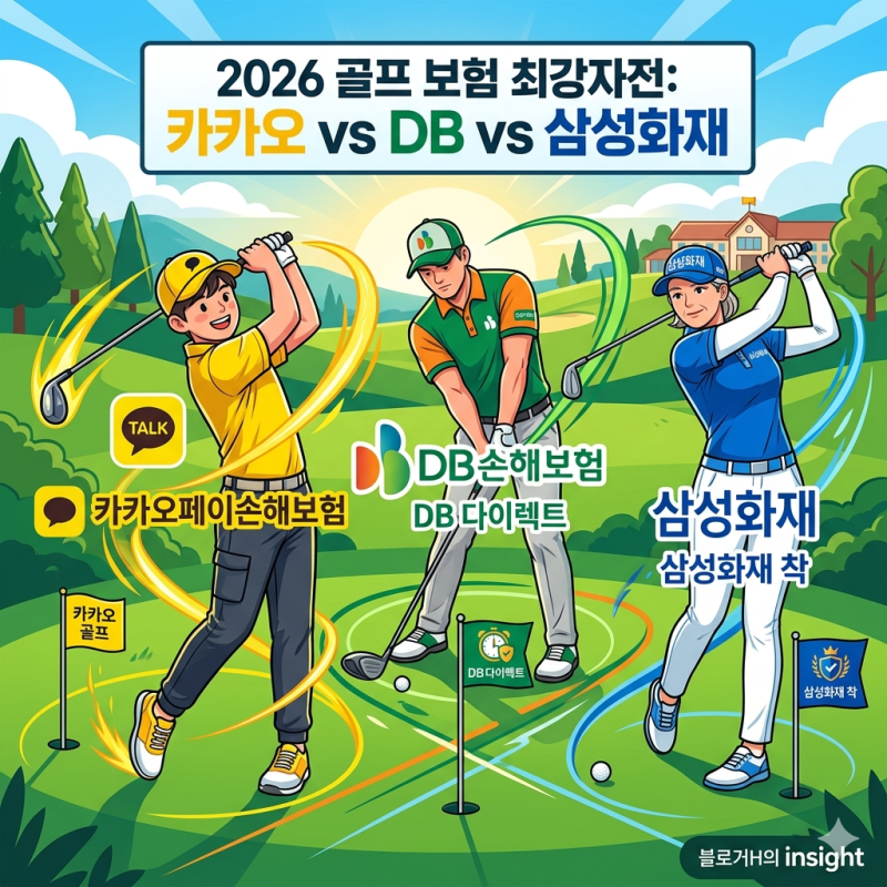 원데이 골프보험 가성비 1위는? 2026년 골프보험 TOP 3 장점 단점 비교 분석: 카카오 vs DB vs 삼성....