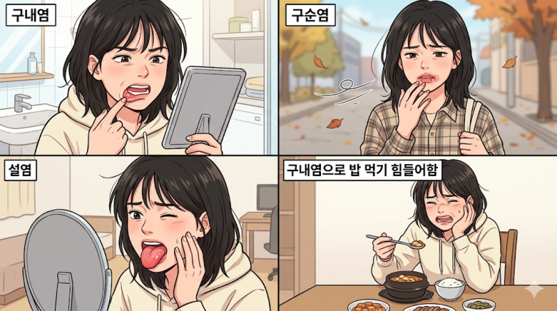 [구내염 1탄] "입안이 헐었어요"ㅣ구내염? 구순염? 설염? 먼저 구분부터 합니다