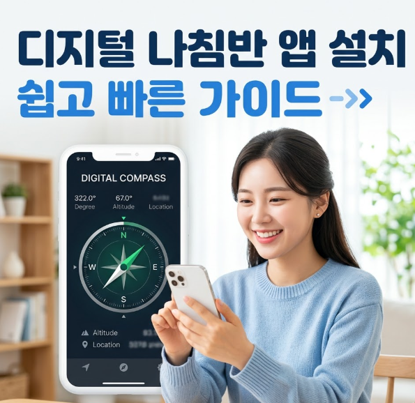 "1,000만이 선택했다" 디지털 나침반 어플, 이 앱 하나면 방향 걱정 끝 바로 다운받기