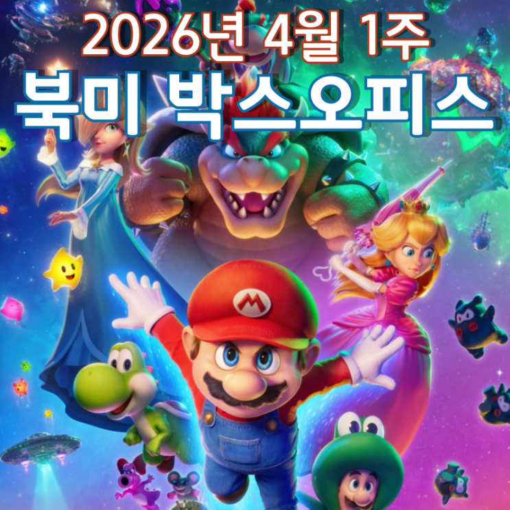  [2026년 4월 1주 북미 박스오피스] 3년 만에 돌아온 '슈퍼 마리오' 브라더 파워