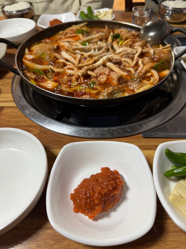  경주 안강 맛집 승진식당 : 풍자 또간집 돼지찌개 먹고 풍산 벚꽃 야경까지