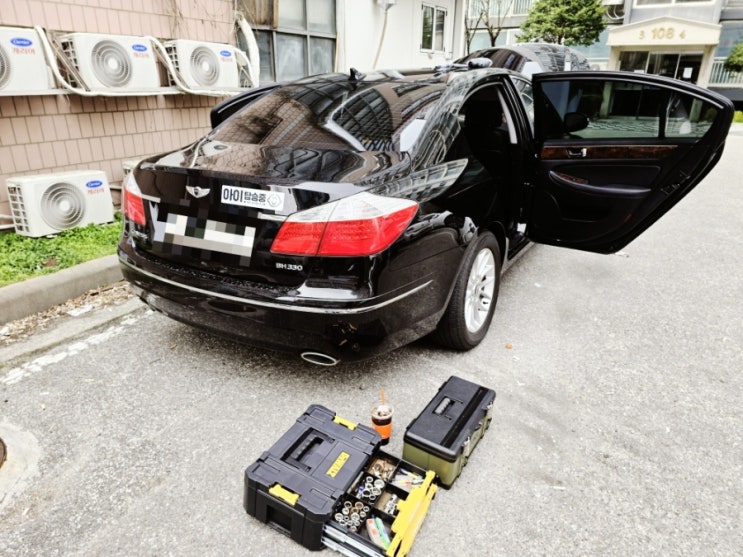  제네시스 BH330 순정 아이소픽스 ISOFIX 브라켓 설치
