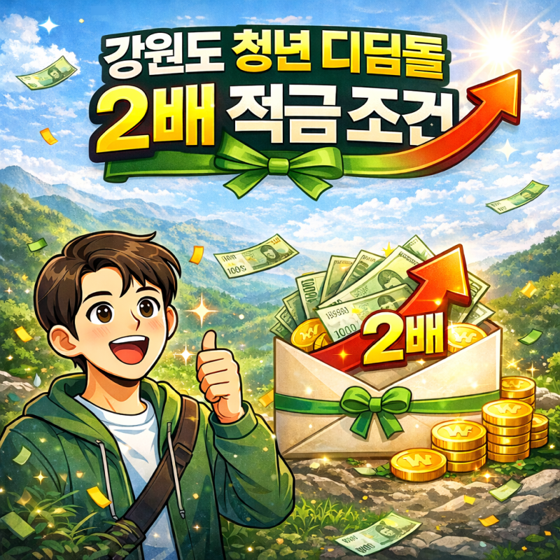 강원도 청년디딤돌 2배 적금 조건, 가입방법