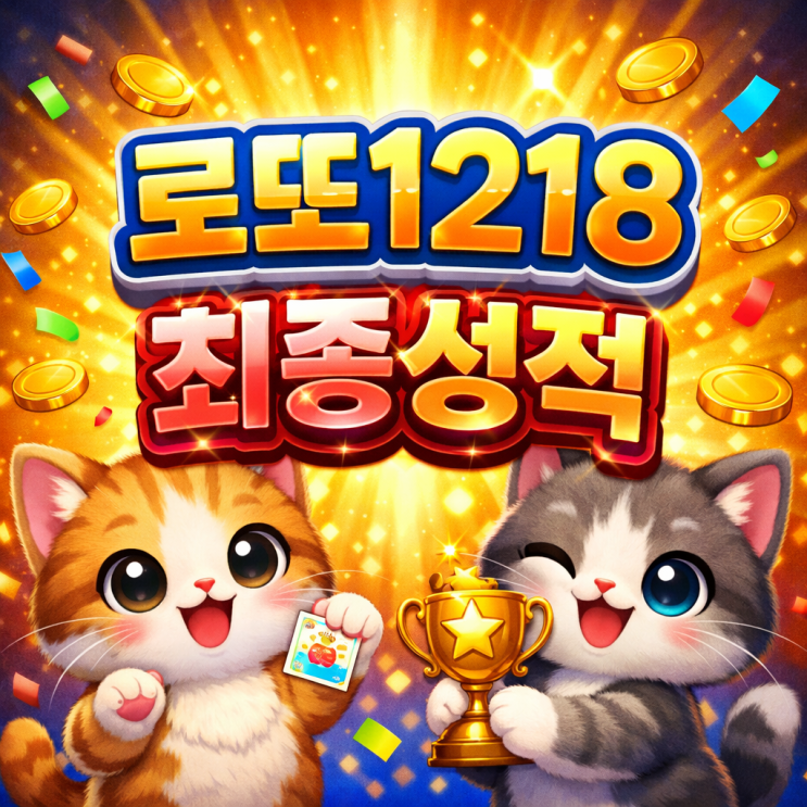  2026 로또 1218회 성적 총정리~! 