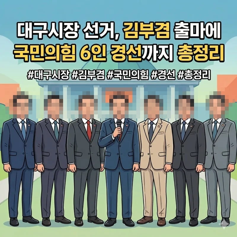 대구시장 선거, 김부겸 출마에 국민의힘 6인 경선까지 총정리