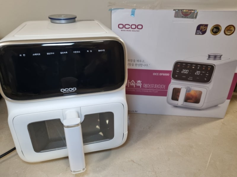 스팀에어프라이어 추천 오쿠 겉바속촉 스팀 에어프라이어 OCC-SF6000WH