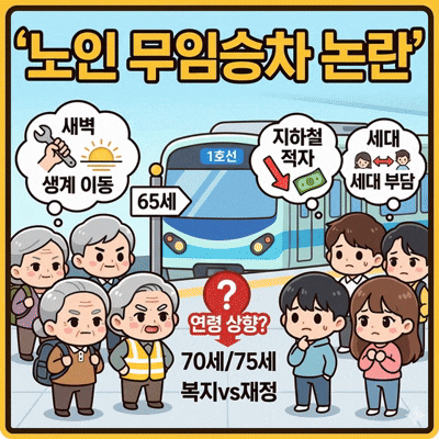 노인 무임승차 연령 상향 논의, 지하철 적자와 초고령사회 논란 총정리