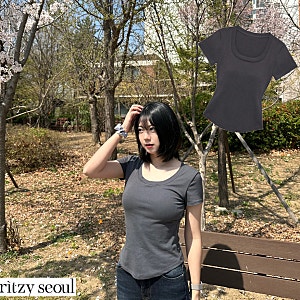 편안한 캡내장티셔츠 릿지서울 시그니처 캡내장 반팔티