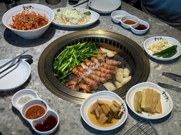 강남역 삼겹살 회식 맛집 다 구워주는 고기집 두껍삼