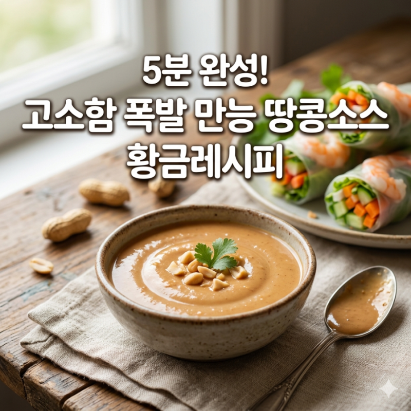 황금비율 땅콩소스 만들기 : 샐러드부터 샤브샤브까지 만능 레시피 (비율의 한 끗 차이)