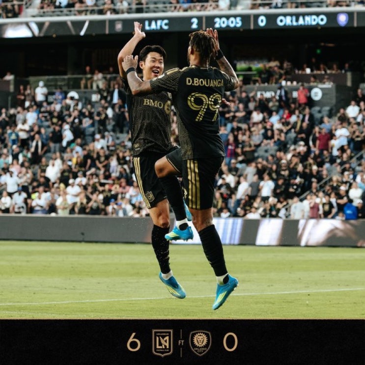  손흥민 4어시스트 LAFC 6-0 대승 다음은 크루스 아술 CCC 8강