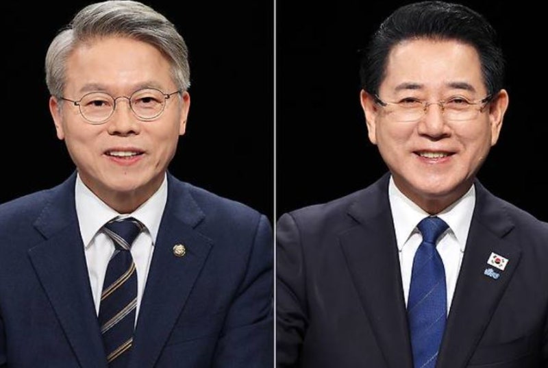 전남광주 통합 특별시장 민형배, 김영록 결선 투표