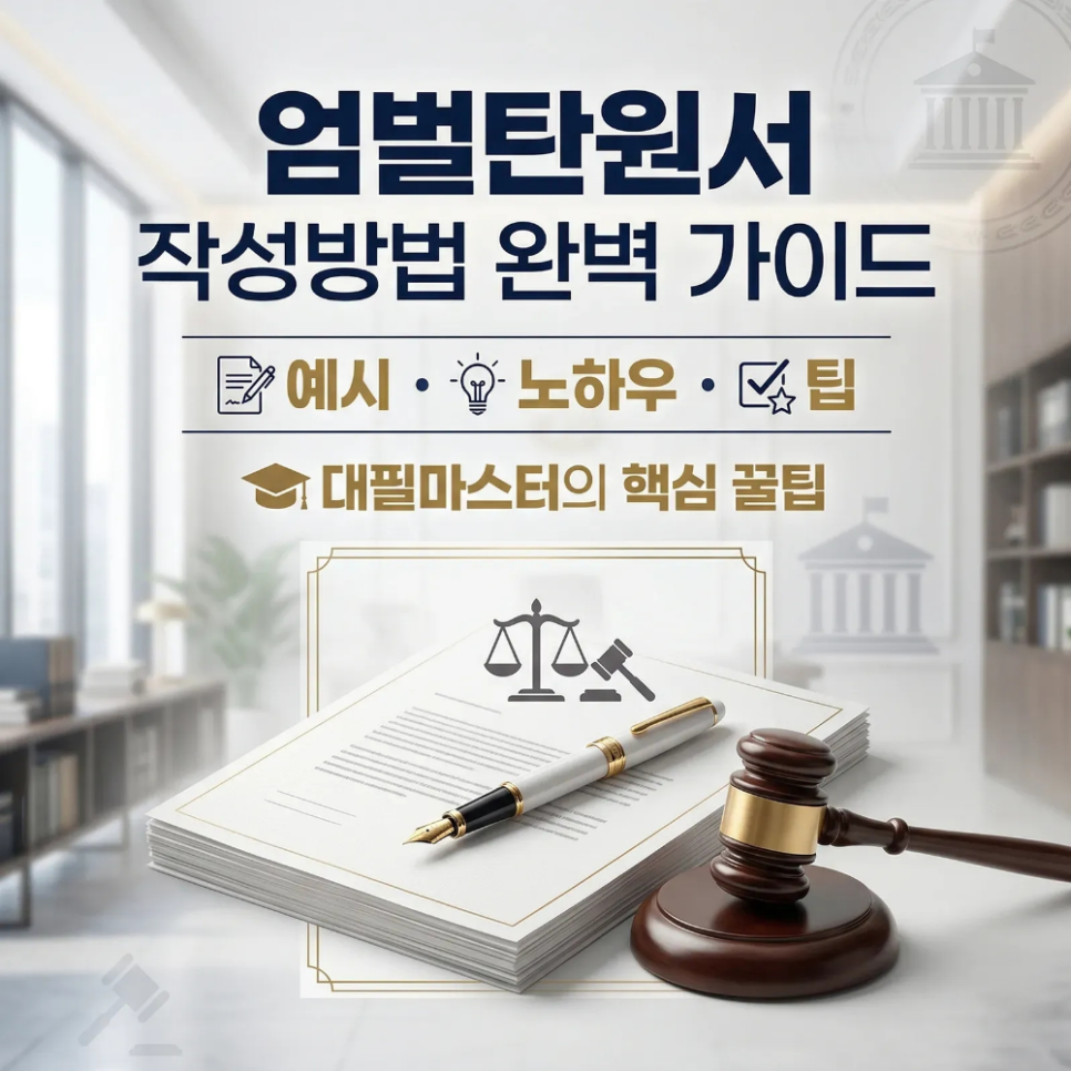 엄벌탄원서 작성방법 예시 노하우 팁