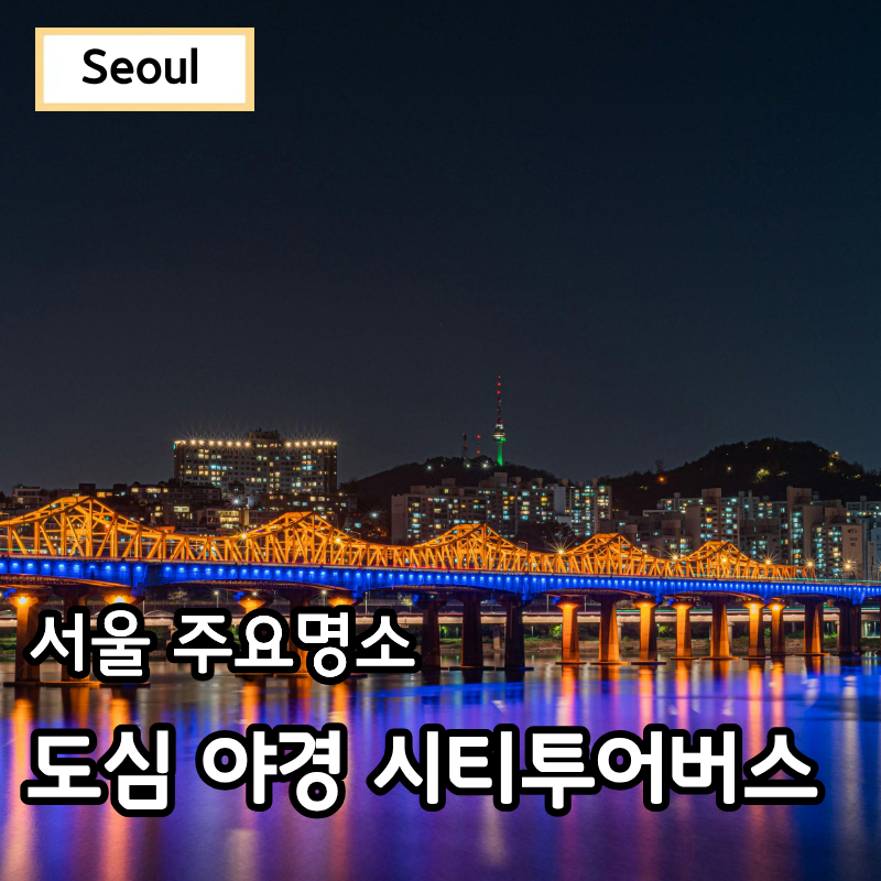 서울 아이와 시티투어 타이거 버스 야경 코스 정류장 위치 예약방법