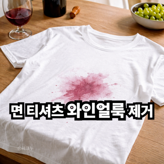 면 티셔츠 와인얼룩 제거, 과산화수소·베이킹소다·식초·주방세제 활용 끝판왕