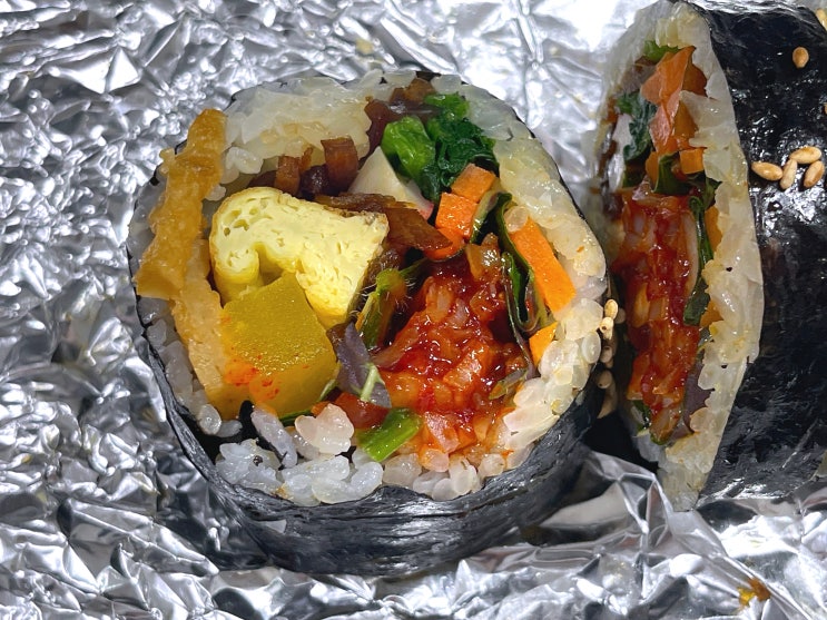  신당 진미채 김밥 맛집 마루분식에서 바삭한 즉석김밥 내돈내산 솔직리뷰