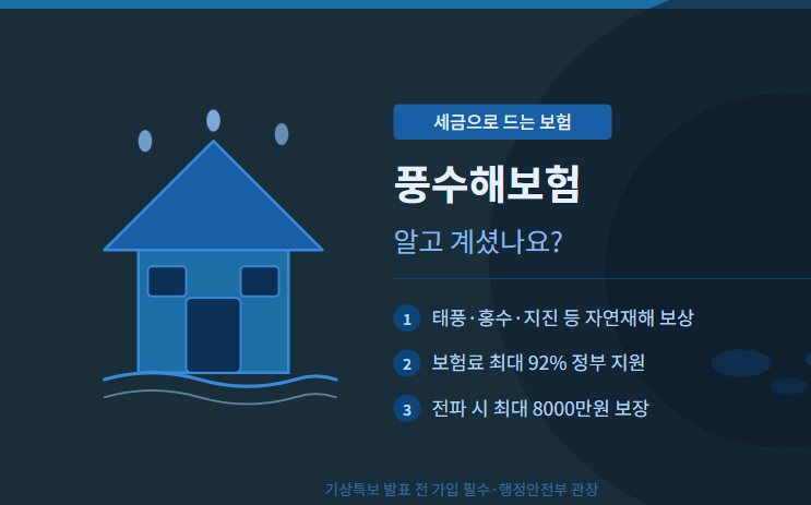 [보험정보] 태풍·홍수로 집 잠겼다면…풍수해보험 아시나요