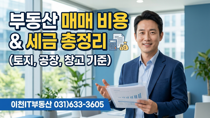  Q&A 시리즈 3편｜부동산 매도 비용·세금 총정리 (토지·공장·창고 기준)