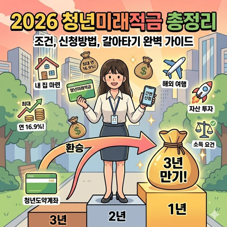  2026 청년미래적금 조건 및 신청방법 총정리 (청년도약계좌 갈아타기 환승 전략 포함)