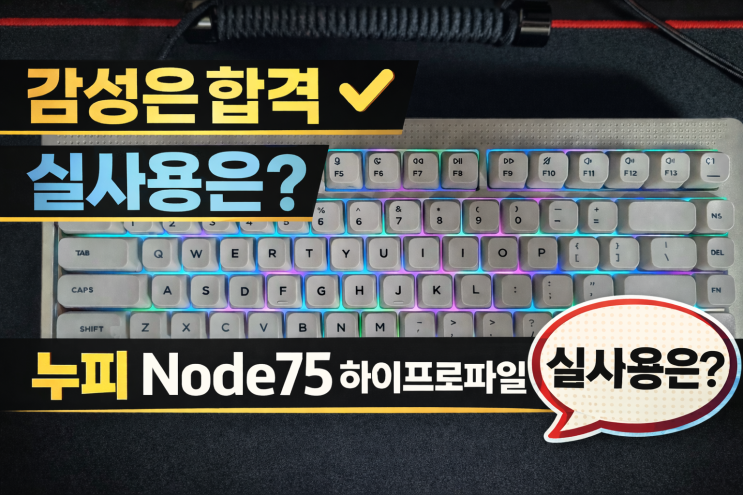  [내돈내산] 누피 Node75 하이프로파일 키보드 후기｜타건감, mSA 프로파일, 게임용 성능 정리