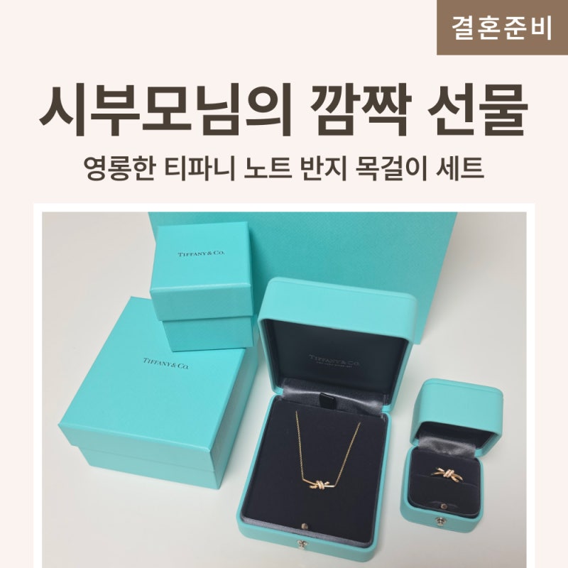 시부모님 예비 며느리 선물 티파니 노트 반지 사이즈 및 교환 가이드