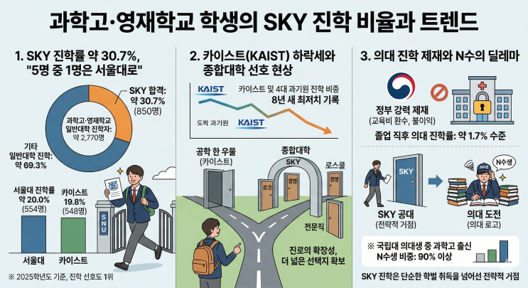  과학고·영재학교 SKY 진학률 30% 돌파, 그 이면에 숨겨진 전략적 선택