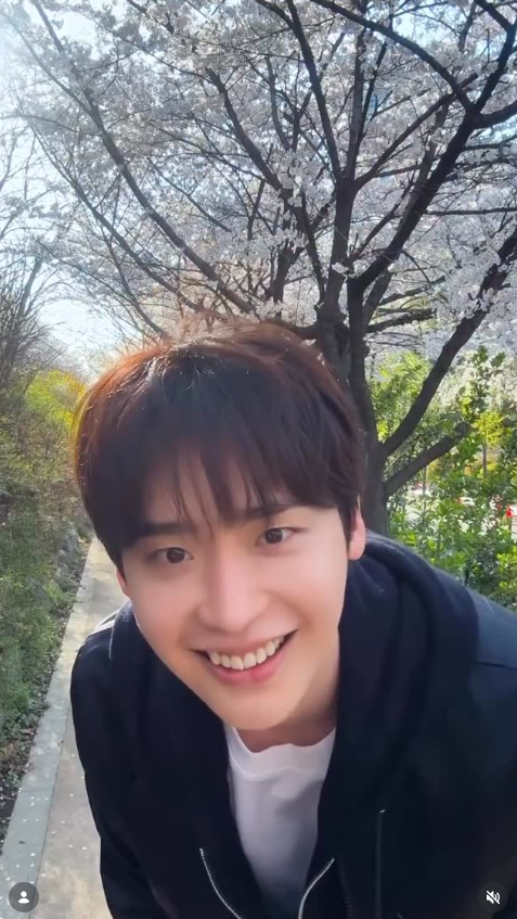  벚꽃 아래 이종석, 싱그러운 근황에 팬들 '심쿵'