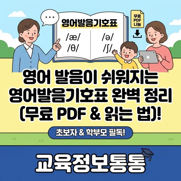  영어초보와 학부모를 위한 영어발음기호표 읽는 법 완벽 정리 및 무료 PDF 나눔